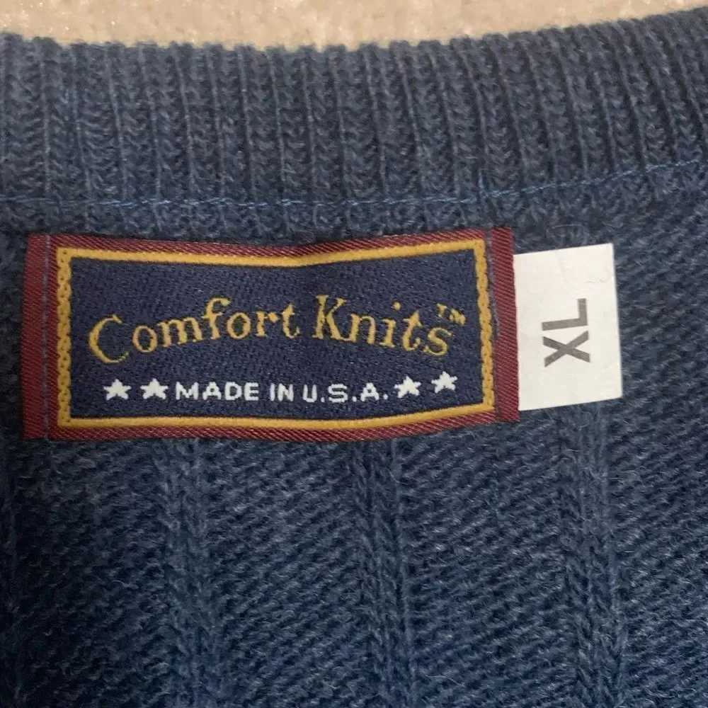 NWT Men’s Navy Blue Comfort Knits Sweater Vest - Picture 6 of 7